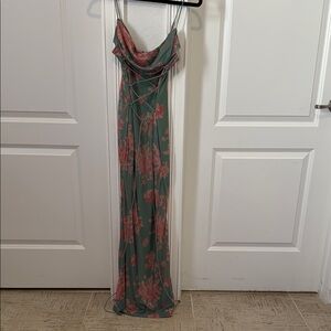 Floral Green Maxi Dress